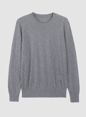 非实价来问我）南油Jennie同款灰色圆领针织衫