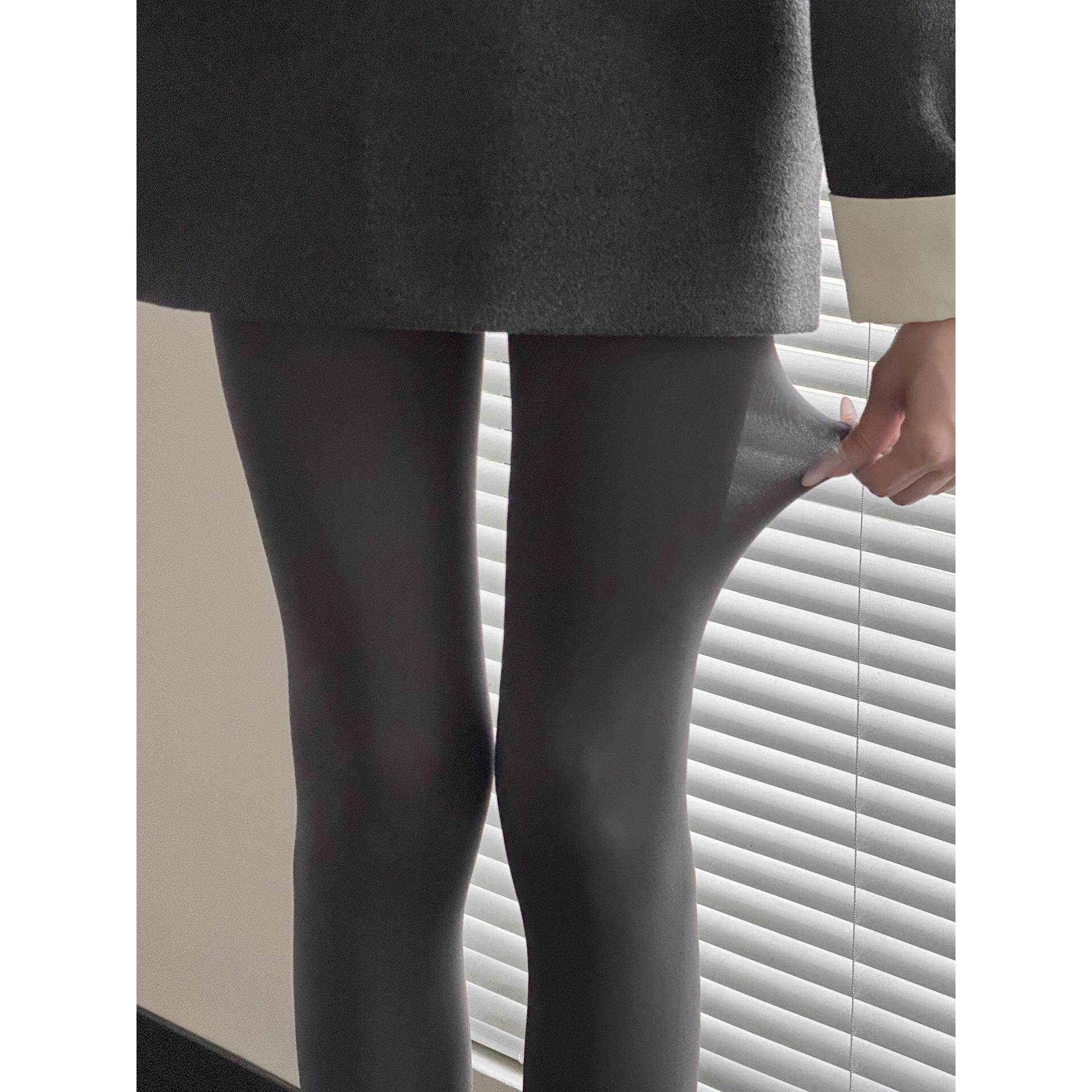 日本代购烟灰色打底袜裤女秋冬天鹅绒咖啡色连裤袜jk米白丝袜漫画