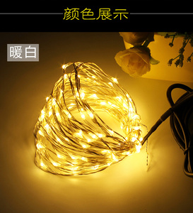 婚庆路引超亮铜线灯串10米100个灯泡铜线灯装饰灯LED防水铜丝灯