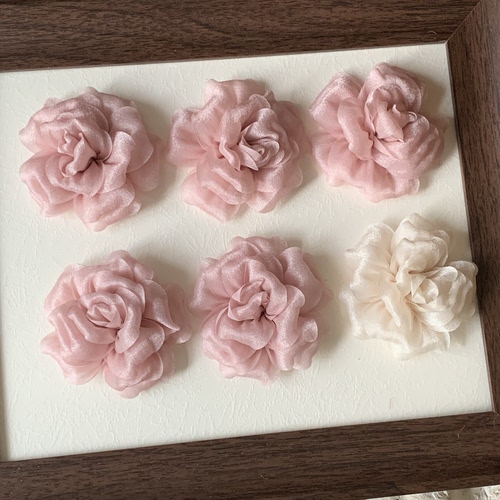 8cm超仙闪纱玫瑰花朵diy头饰发饰胸针包包婚纱礼服帽子辅料花8cm