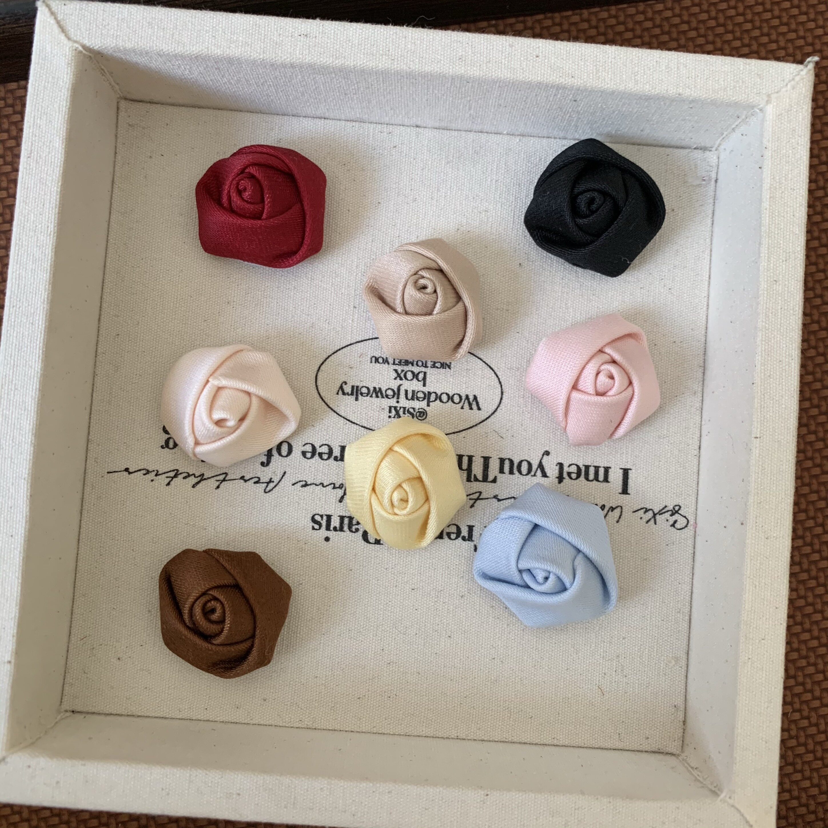 2cm布艺花苞小玫瑰花朵配件Lolita发夹发饰配饰娃衣宠物头饰diy