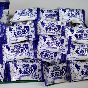 广东原味短拉丝老酸奶草莓味500克/包新疆始发酸甜休闲零食