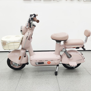 雅迪摩登莱茵女生新款 APP边撑感应防侧滑小型通勤电动自行车