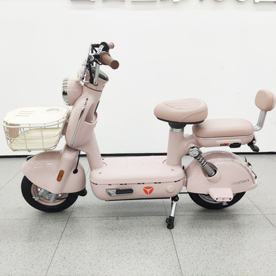 雅迪摩登莱茵女生新款APP边撑感应防侧滑小型通勤电动自行车