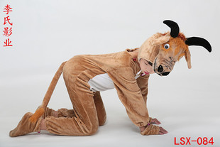 新款儿童黄牛表演服老黄牛卡通动物舞蹈服小牛大黄牛舞台演出服