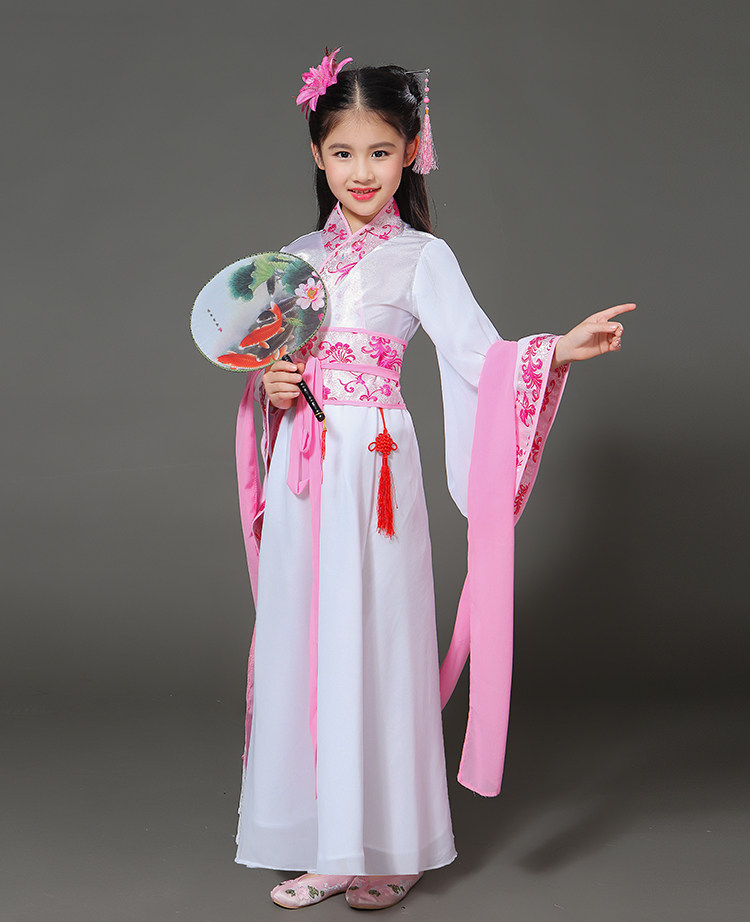2025新款儿童古装女童汉服公主服古代演出服装古筝表演唐朝仙女裙