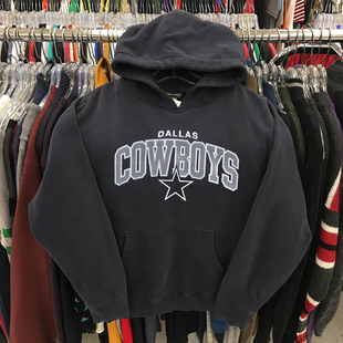 Autismss宝藏屋 达拉斯牛仔队重磅美式学院风连帽卫衣运动感复古