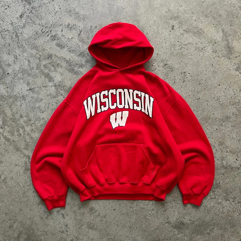 Autismss宝藏屋 重磅好物 威斯康星州Wisconsin运动男女连帽卫衣