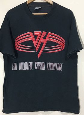 Van Halen范海笛美式复古vintage男士短袖t恤摇滚风街头高街tee