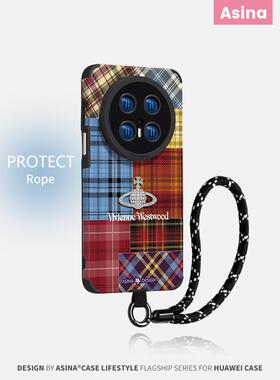 西太后拼贴适用华为pura70手机壳mate70pro全包ip16Promax防摔50Pro高级60带挂绳mate80男女款2026新款保护套