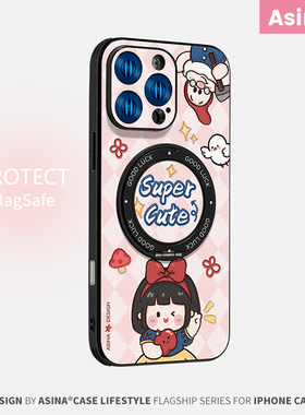 好运比耶女孩适用iphone16promax手机壳15Pro全包ip13防摔14Promax高级卡通16磁吸支架14Pro超薄2026新款Ho3