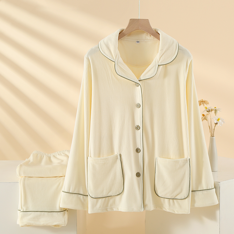 保暖不臃肿海岛绒女士睡衣