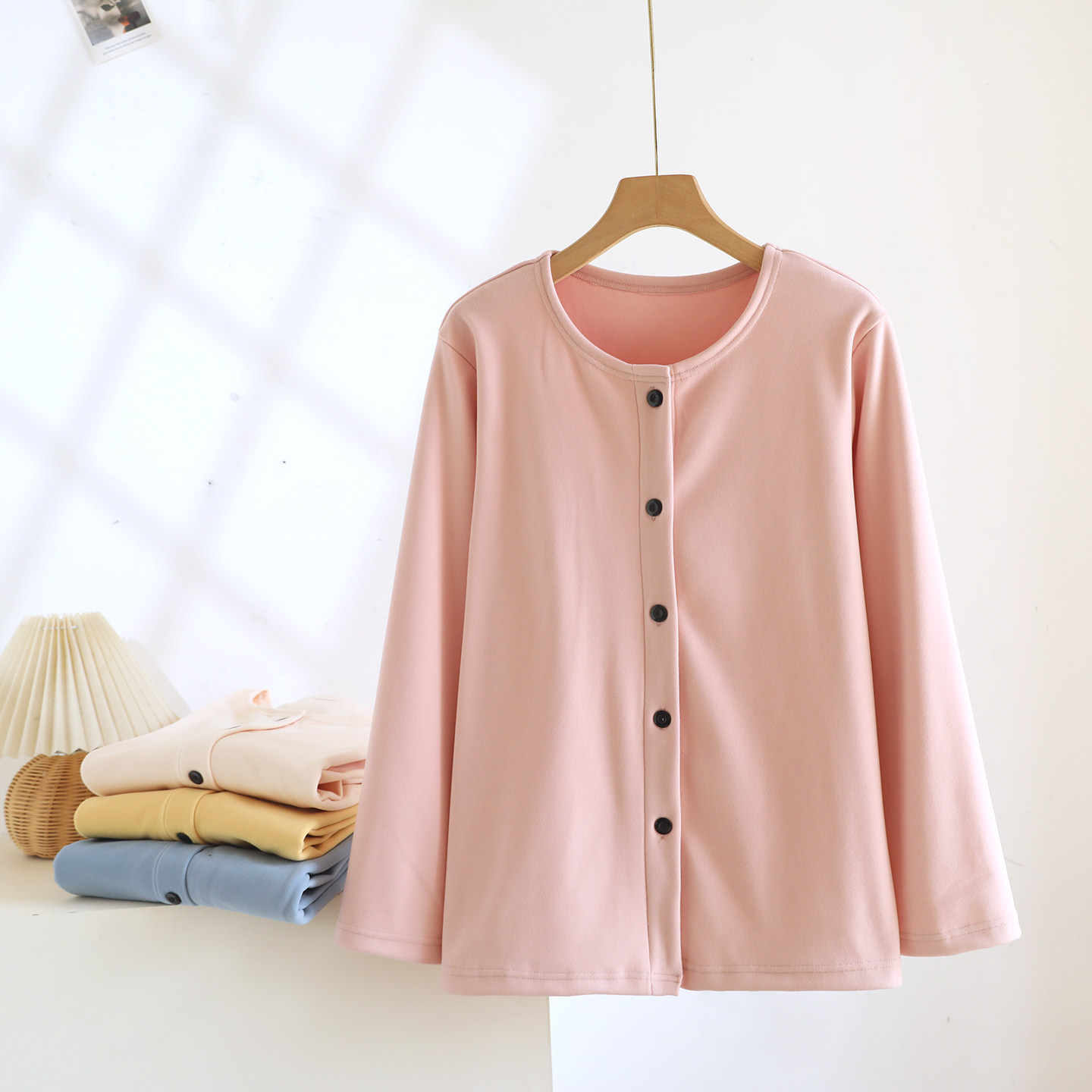 磨绒女士睡衣单件上衣