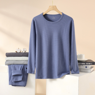 内搭德绒秋衣秋裤 男士 秋冬季 圆领加厚加绒2025新款 保暖内衣套装