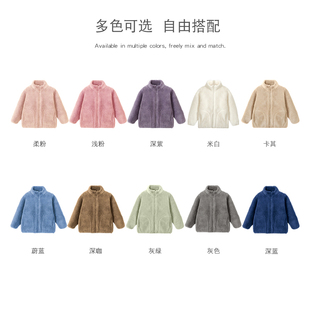 加绒秋冬立领儿童舒棉绒保暖衣男女童加厚法兰绒中大童外套内胆