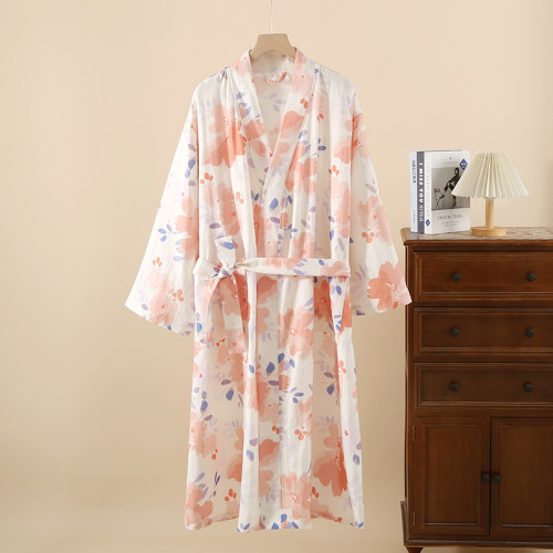 日系印花和服睡袍家居服