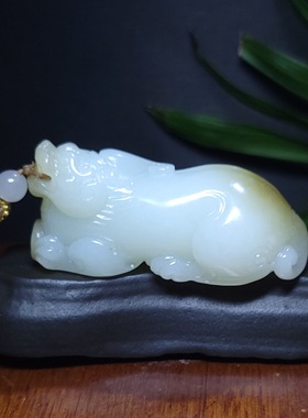 新疆的猫Z090903 48.0克高油份细润老料糖白玉招财貔貅