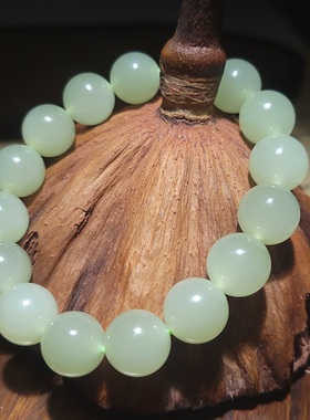 YQ122705 43.0克直径12mm冒油泛宝光青海青提冰葡萄色的晴水手串