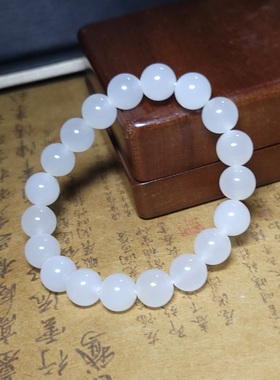 新疆的猫Z120602 27.9克，R10特细高冰油润洁美“冰羊脂”手串