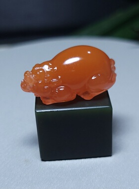 新疆的猫Z121003 4.8克，顶细油亮色惊艳净美南红苏工招财貔貅