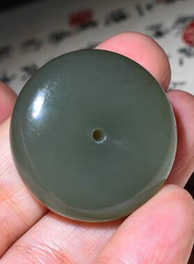 JJ032509新疆的猫16.4克宝光青海老坑湖水绿色的晴水平安扣