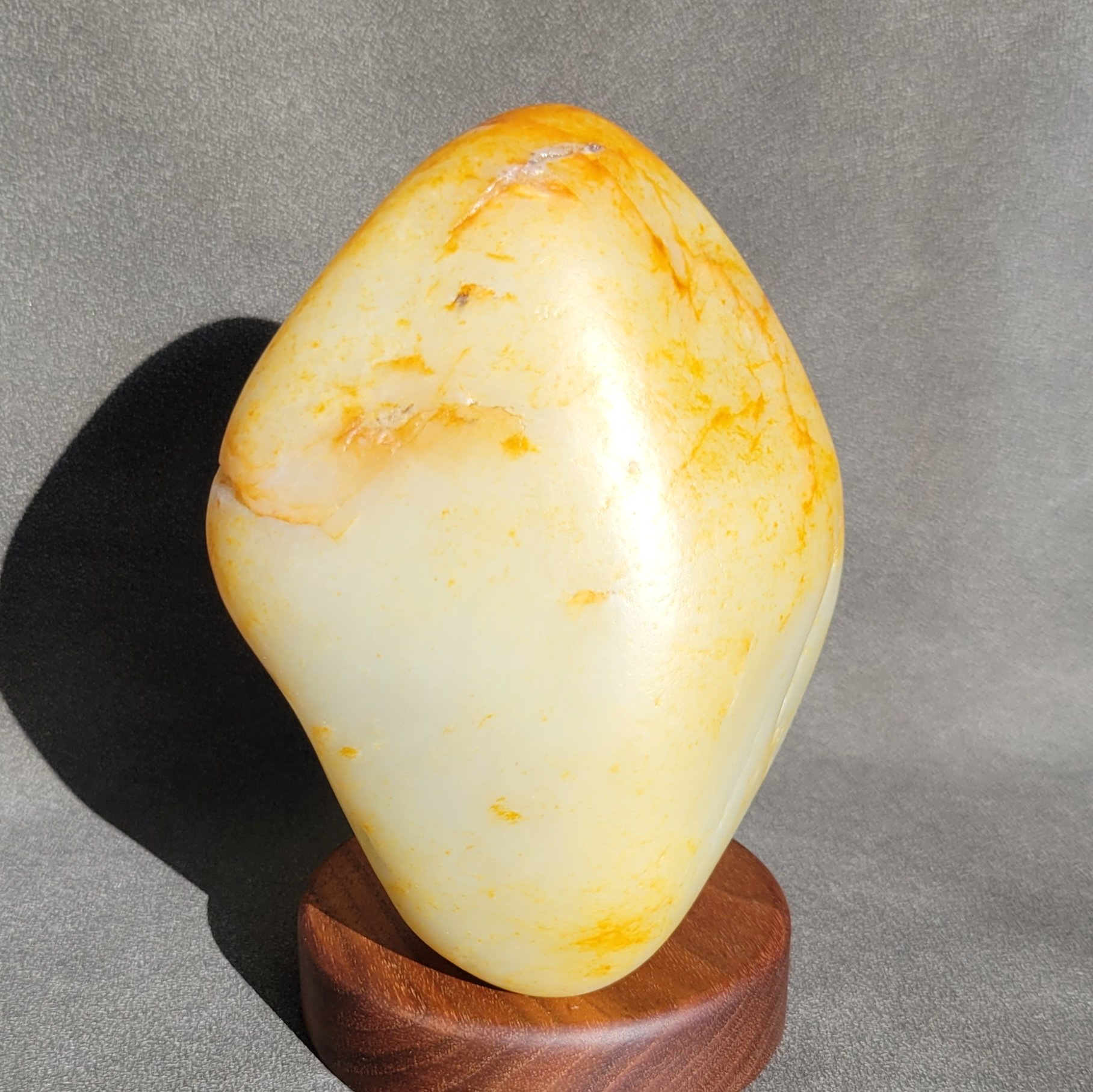 C011301新疆的猫975克顶熟顶糯满艳美金黄皮和田玉白玉大墩子