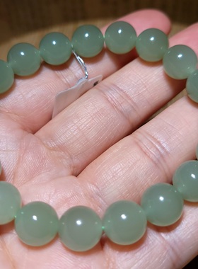 新疆的猫zg122505 28.1克，冰润泛宝光色调鲜嫩晴水色圆珠手链