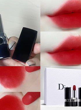 Dior迪奥烈艳蓝金唇膏口红999#提升气色情人节送女朋友专享礼盒