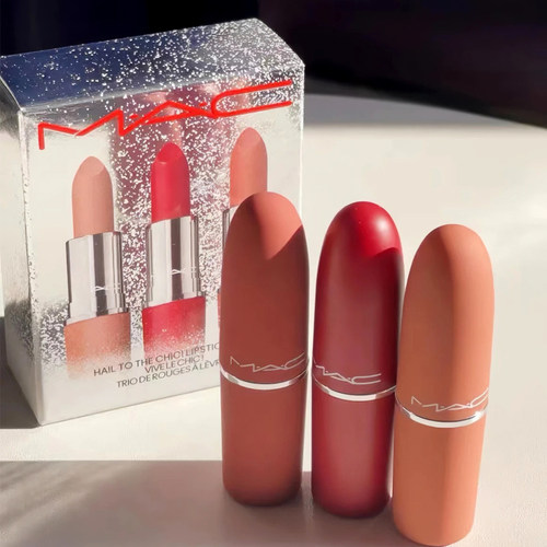 MAC魅可923 707 931口红唇膏子弹头提升气色情人节礼物套盒装