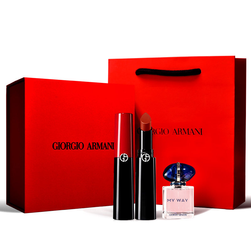 armani 阿玛尼 smy way自我无界女士香水红管唇釉/权力口红礼盒