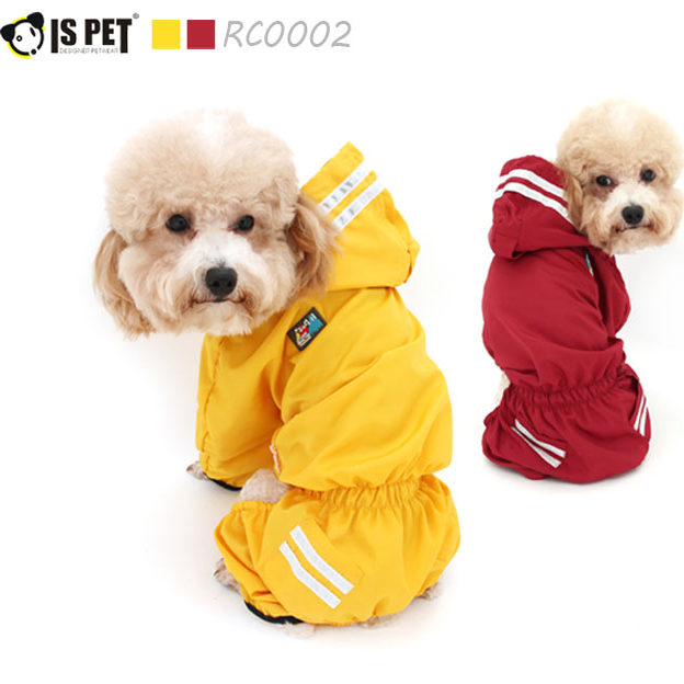 ISPET艾斯彼特宠物服装 反光条连帽防风服 狗狗反光条四脚 rc0002