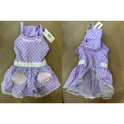 ISPET艾斯彼特  狗狗衣服 春夏纯棉波点吊带连身裙ss2128狗狗裙子