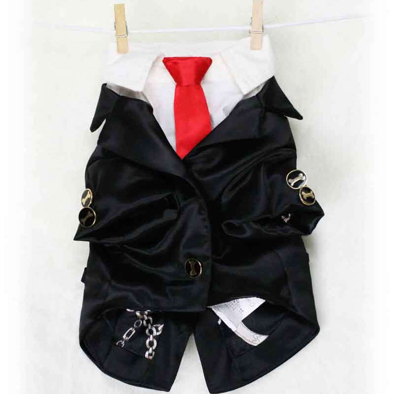 ISPET艾斯彼特  宠物服饰 狗狗西服燕尾服 领带西服ss2133