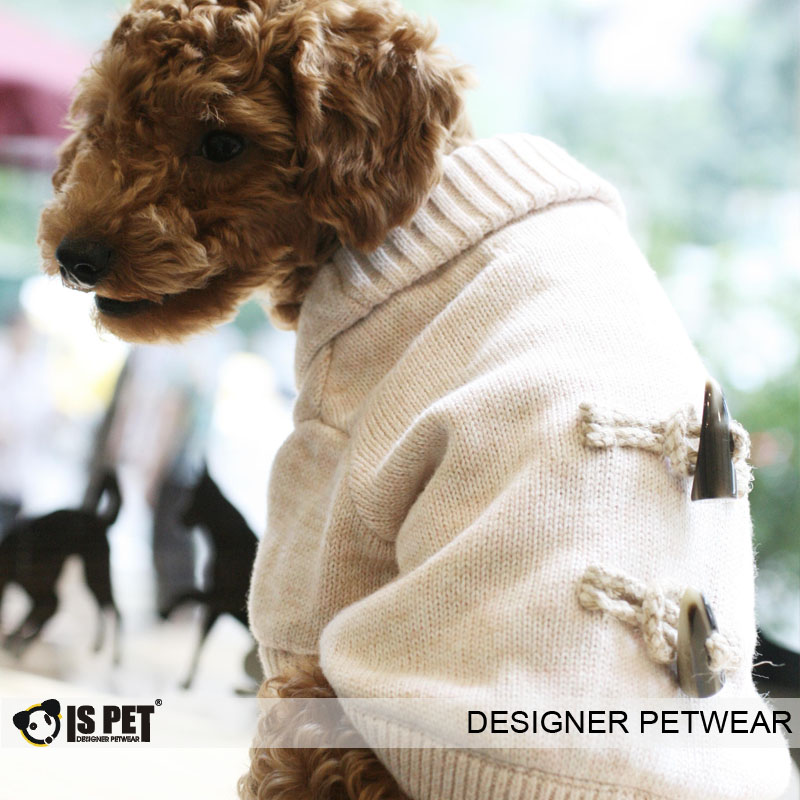 ISPET艾斯彼特宠物服装 加绒加厚狗外套狗毛衣英伦风秋冬ks0004