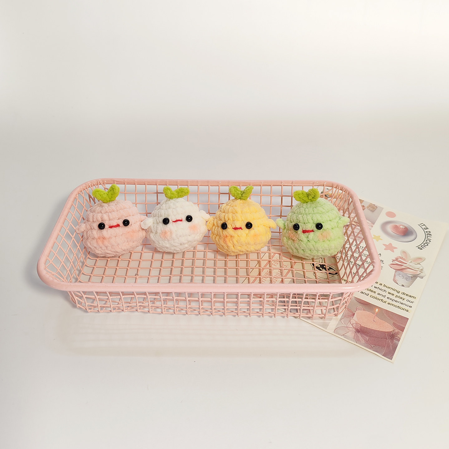 成品手工钩织萌芽小鸡手机链