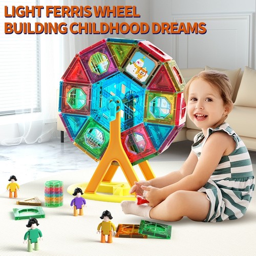 儿童益智磁力片摩天轮百变拼装
