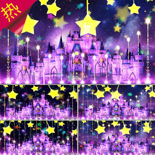 公主的梦想 紫色星空城堡 浪漫爱情 婚礼 新娘 结婚婚庆 视频素材