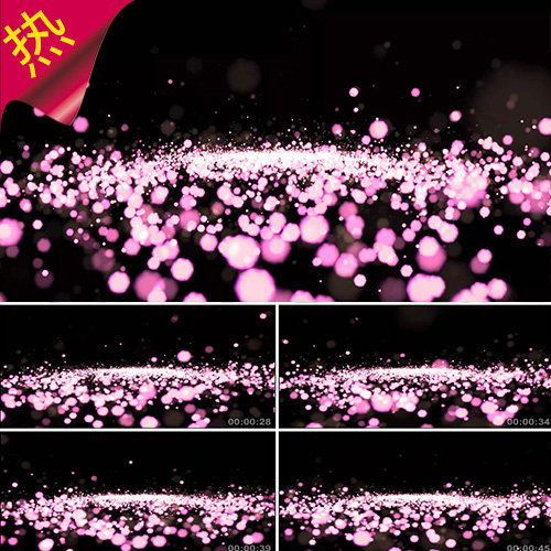 3K紫色粒子光斑 浪漫大气粒子星空 颁奖典礼 婚礼婚庆 视频素材