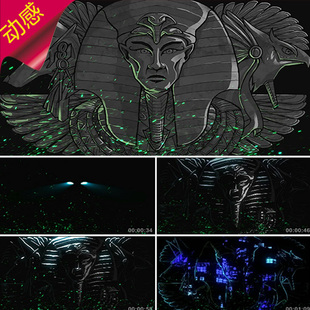 【人面法老机械舞曲】霹雳舞面具舞爵士舞迷幻魅惑夜店视频素材