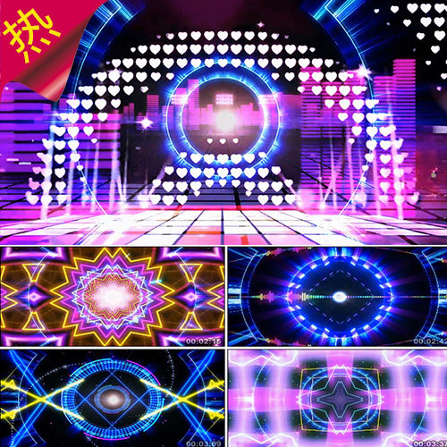 goodboy 动感音符爱心半圆形 灯光酒吧 时尚闪烁晚会 视频素材