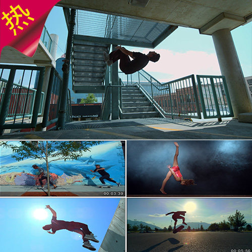 实景拍摄激情极限运动慢镜头 健美操 励志毅力文化精神 视频素材