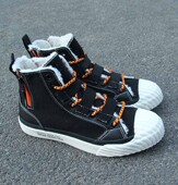 2021特惠外贸高帮双侧拉链系带日系冈山加绒冬季 男女情侣帆布鞋