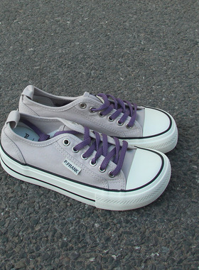 12.25孤品女鞋低帮系带芒果头翘底休闲帆布女鞋