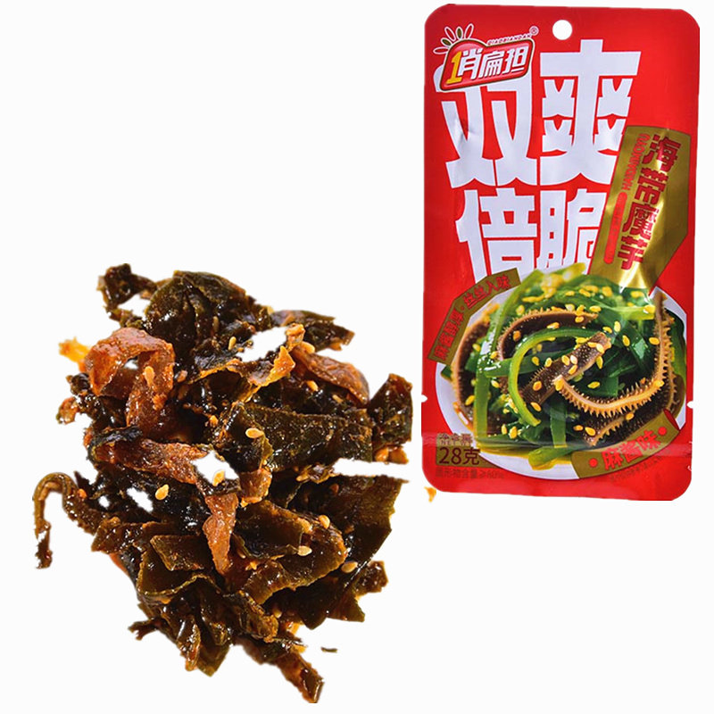 俏扁担海带魔芋食藻类制品口味随机约28克批发