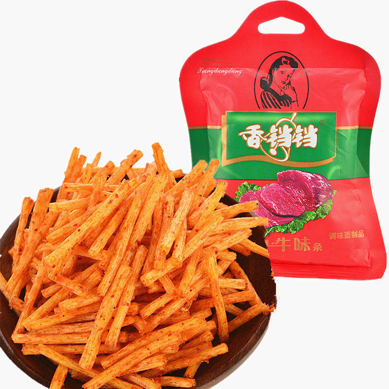 香铛铛妈咪牛味条调味面制品怀旧小吃零食辣条15克解馋零食批发