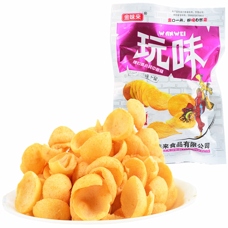 河南风味休闲小吃麻辣零食金味来玩味膨化食品15克解馋追剧批发