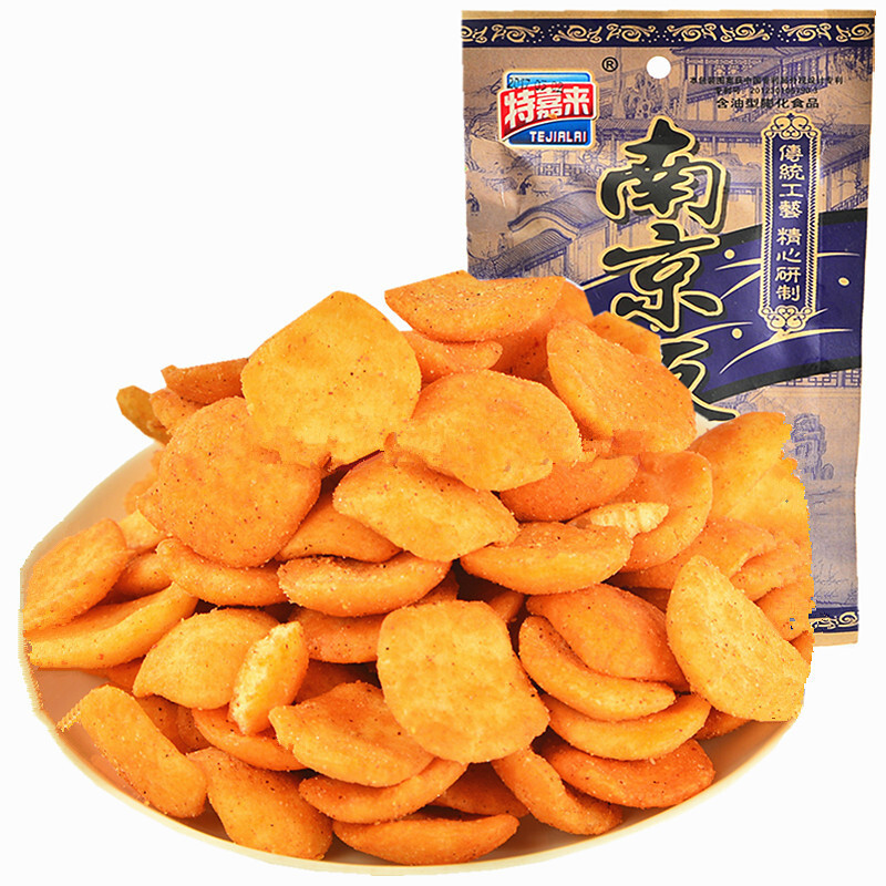 南京板鸭味8090后怀旧膨化小零食大包装解馋小零食追剧80克批发