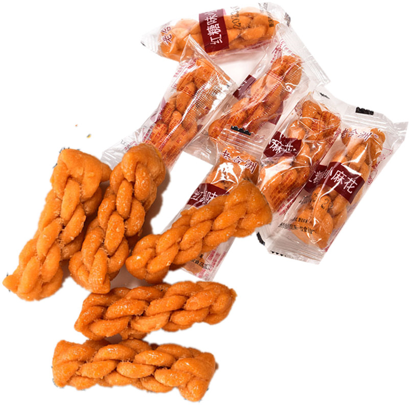 红糖味小麻花独立包装休闲小吃零食品1斤装500克口味随机批发