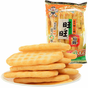 旺旺雪饼  84克  旺旺仙贝52克 休闲小吃零食大包装整箱批发