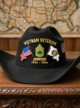 跨境爵士帽子美国VIETNAMVETERAN